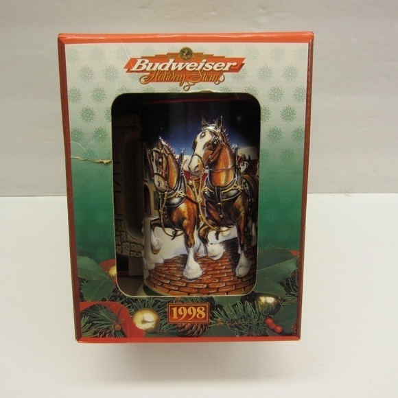 Vintage 1998 Budweiser Holiday Stein Grant’s Farm Holiday - Picture 8 of 16